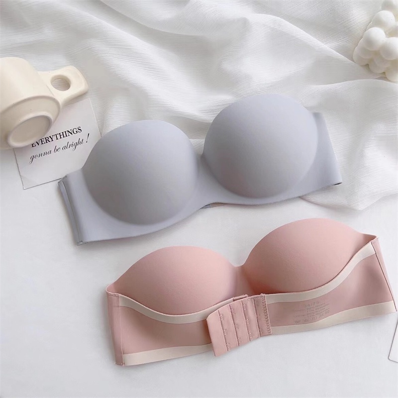 Áo Ngực Một Mảnh Không Dây Không Gọng Nửa Cúp Ngực Chống Trượt Thoải Mái Gợi Cảm Cho Nữ