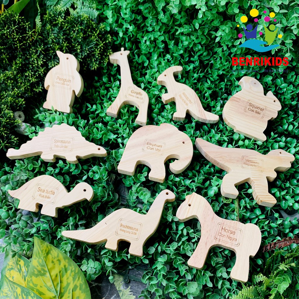 Ảnh Đồ Chơi Xếp Hình Cân Bằng Con Thú Gỗ BENRIKIDS Thuần Mộc An Toàn Cho Bé 3