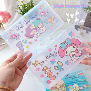 HelloKitty Doremon Chuột Mickey Lưu Trữ Di Động Mặt nạ đông lạnh Hộp Bảo Quản In Mặt nạ Hộp Đựng Chống Bụi Hộp Đựng Mặt nạ Hộp Bảo Vệ Người Tổ Chức