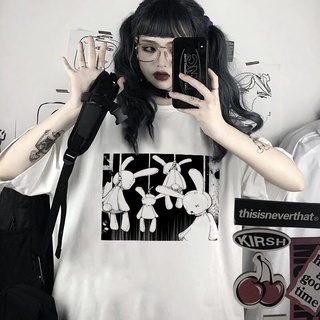 Áo Thun Nữ Y2k Goth Anime in hình Thỏ đáng yêu