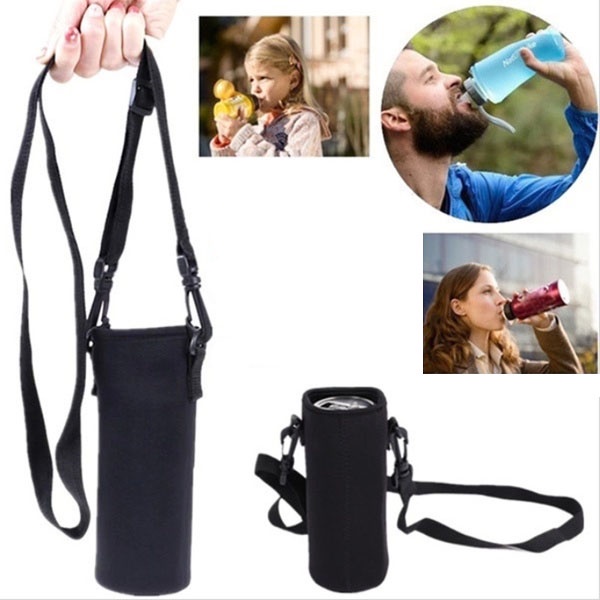 Vỏ Bọc Bình Nước Cách Nhiệt 500/1000ML Có Dây Đeo Tiện Dụng