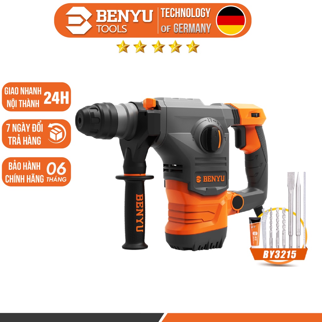Máy khoan búa 1500W BENYU BY3215 | Shopee Việt Nam
