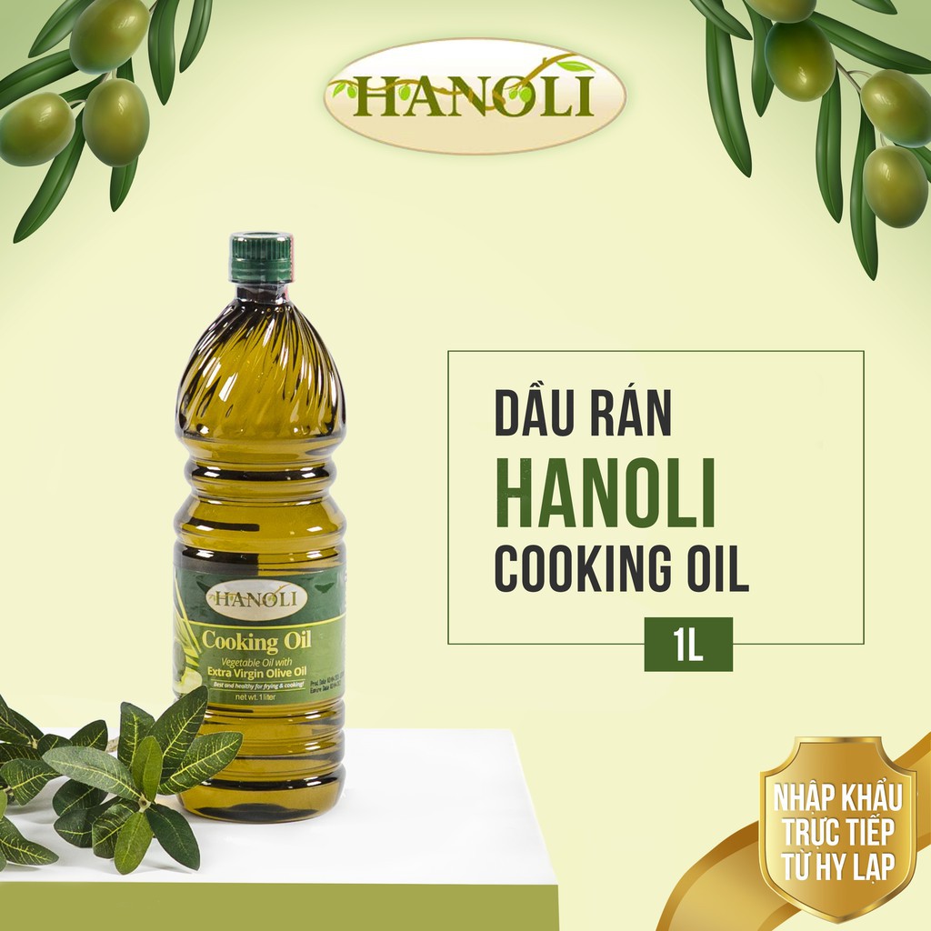Dầu oliu nấu ăn HANOLI Cooking Oil dung tích 1 Lít - Hy Lạp | Shopee ...