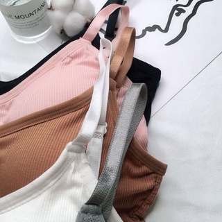 Áo bra nữ kèm mút mỏng nâng đỡ định hình ngực vải cotton thấm hút thoáng mát King Shop B-727