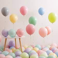 Set 50 bóng tròn màu pastel trang trí sinh nhật, đám cưới, sự kiện - K80