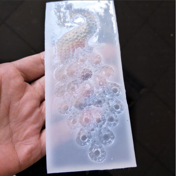 Con Công Khuôn Silicon Fondant Bánh Sô Cô La Nướng Dụng Cụ Trang Trí UV Epoxy Thủ Công