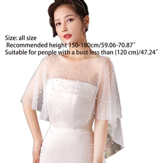 Khăn Choàng Vải Tuyn Xếp Ly Đính Hạt Ngọc Trai Trắng Phong Cách vintage Diềm Xếp Nếp vipdeal1 Cho Nữ