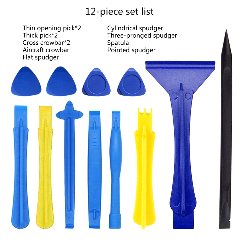 SUIT 12 Miếng Spudger Pry Blade Opening Tool Repair Kit để bảo trì điện thoại thông minh