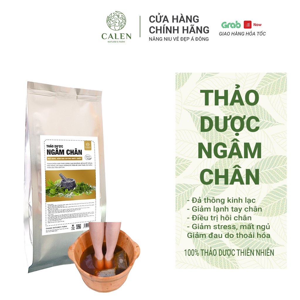 Ngâm chân thảo dược Calen giúp thải độc, bài hàn, lưu thông khí huyết, an thần ngủ ngon, giảm đau xương khớp và giảm cân