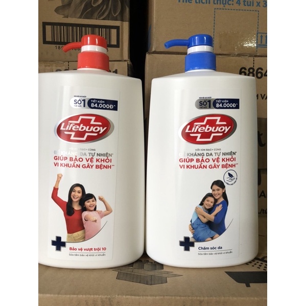 Sữa tắm Lifebuoy bảo vệ vượt trội Chai 1kg - 1.1kg