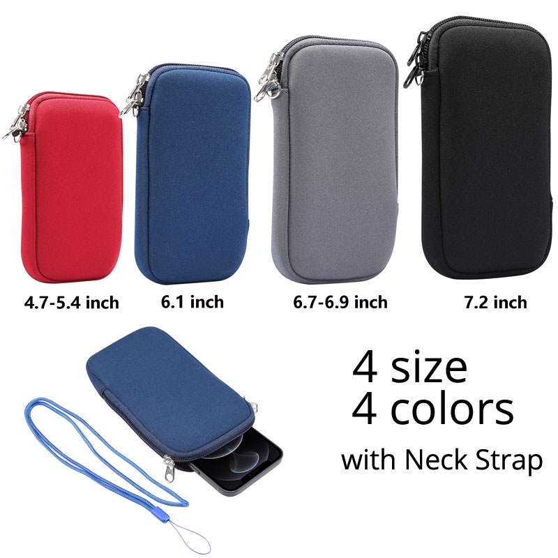 Túi đựng điện thoại chống nước đa năng 4,7-7,2 '' cho iPhone Vỏ điện thoại chống sốc có dây đeo vai