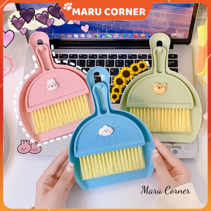 Bộ chổi và hót rác mini lau dọn bàn phím máy tính | Shopee Việt Nam