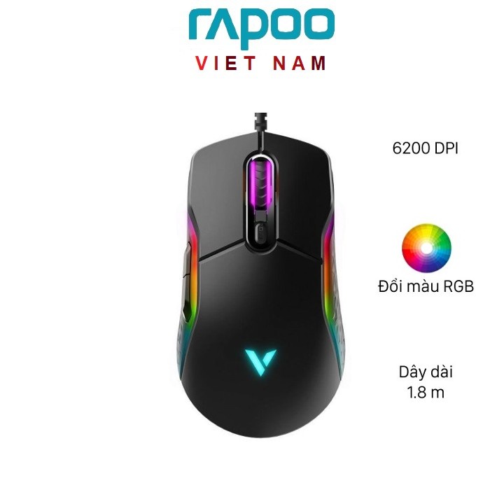 Chuột Gaming Rapoo VT200 LED RGB - 6200 DPI | Shopee Việt Nam