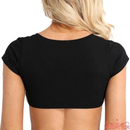 Jry ₪Mới Gợi Cảm Mùa Hè Nữ Đảng Áo Crop Ngắn Tay Cotton Crop Tops Áo Sơ Mi