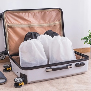 Túi đựng giày vải không dệt - Túi đựng giày dây rút di động - Giày trắng Vỏ chống vàng