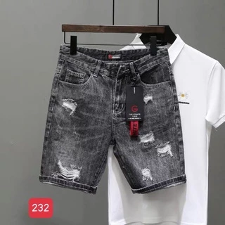 Quần short jean nam co giãn, quần bò lửng nam rách nhiều màu thời trang Bi shop ms232