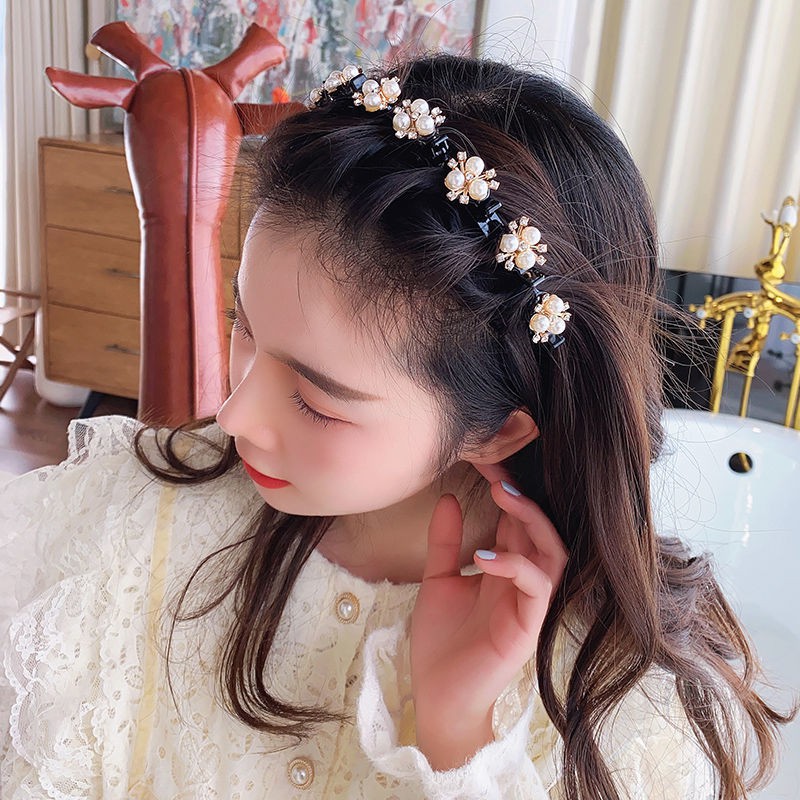 Băng đô, Bờm Tóc Đính Hoa Có Kẹp Giữ Tóc Tạo Độ Phồng Siêu Xinh, Xược Tóc Hot Tiktok