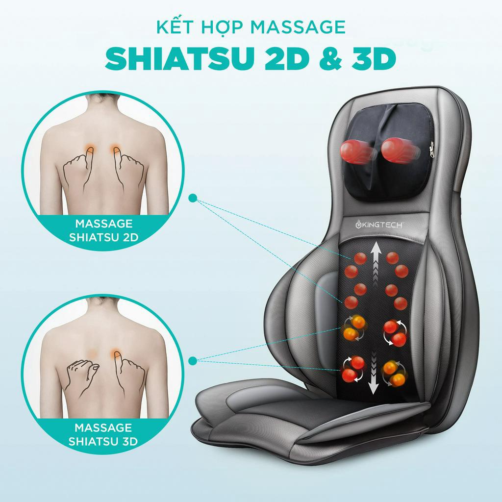 Ảnh Đệm Massage Toàn Thân KINGTECH KC-700 - Mát Xa 3D Chuyên Sâu Cho Lưng, Cổ Gáy - Quà Tặng Cho Bố Mẹ, Sếp, Khách Hàng 3