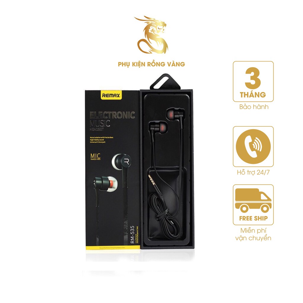 Tai nghe REMAX RM 535 hàng chính hãng có dây có mic chống ồn | Shopee ...