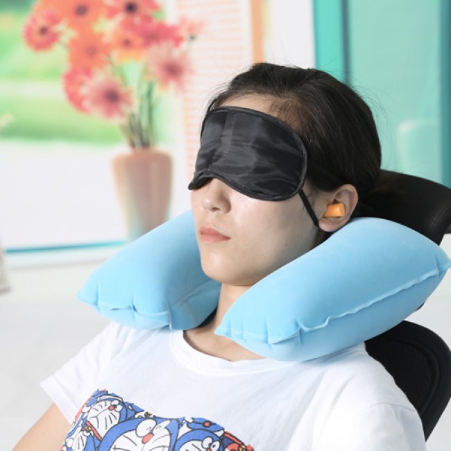 Gối Hơi Tựa Cổ + Bịt Mắt + Bịt Tai | Shopee Việt Nam