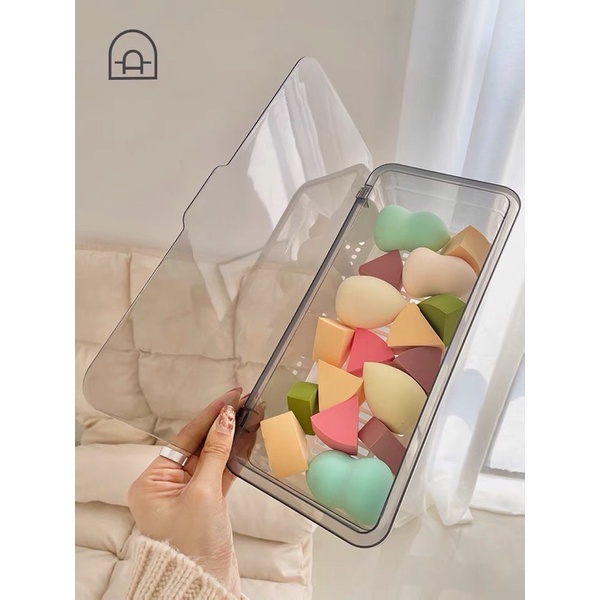Hộp đựng cọ trang điểm có nắp đậy
