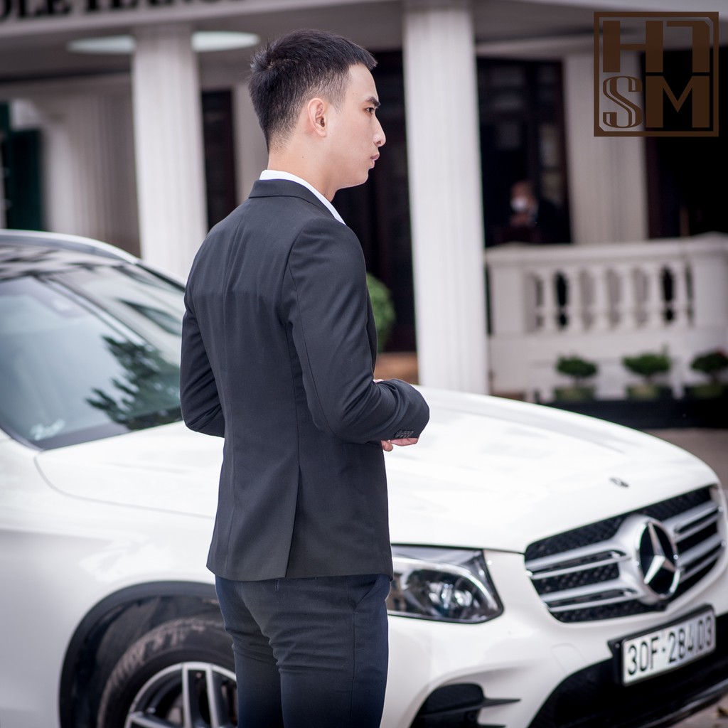 Áo vest nam HTSM thời trang 1 khuy cổ 2 ve HTSM vải 79 cao cấp (lẻ áo)