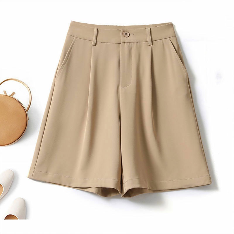 Quần lửng nữ ống rộng cạp cao đẹp ngố nữ khóa thật xinh chất tuyết mưa dày dặn 3 màu đen nâu tây be 228