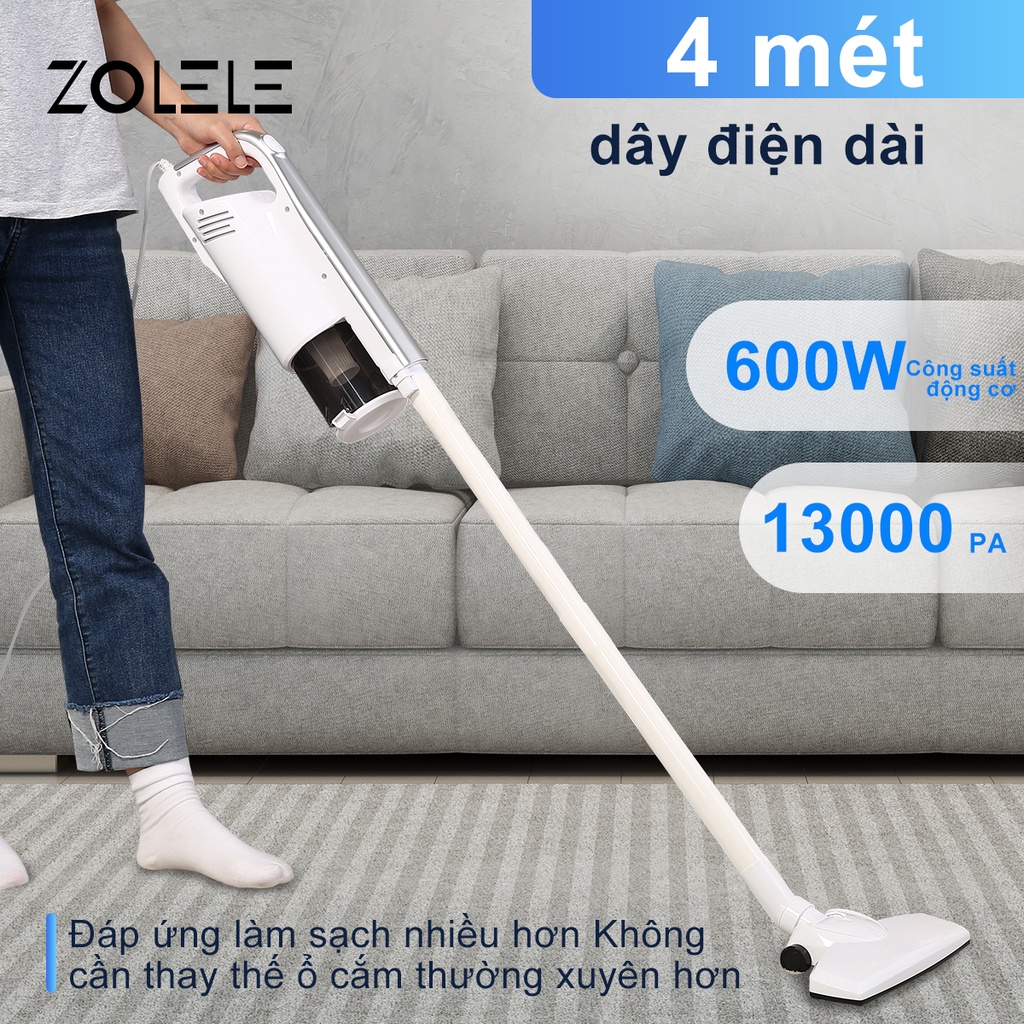 Ảnh Máy hút bụi đa chức năng ZOLELE Công suất mạnh 600W 13000PA  ZE002 - Chính hãng 4