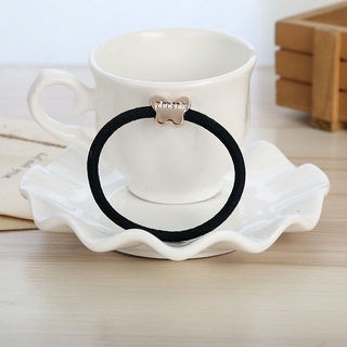 GY9 Dây buộc tóc cao su đen từ Hàn Quốc, bền và có độ đàn hồi cao
