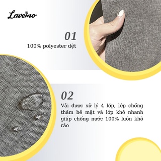 Rèm Phòng Tắm Cao Cấp Cản Sáng Vải Polyester Xám Trơn LAVEMO Chống Thấm Nước LA1401