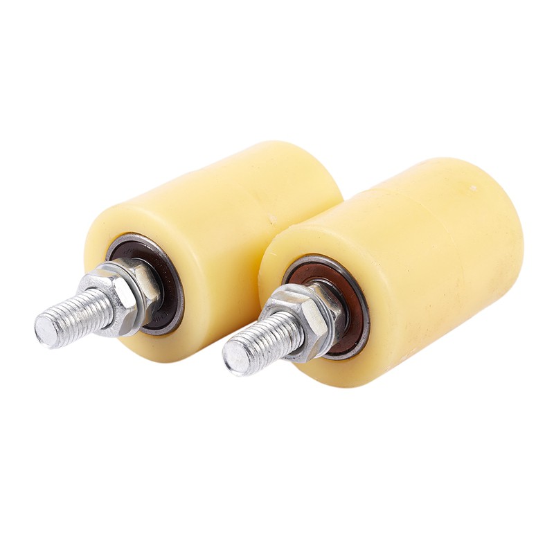 2 Chiếc 50X70Mm Thép PP Con Lăn Phẳng Vòng Bi Hướng Dẫn Bánh Xe 6201 M12 Vít Cho Cửa Điện Cửa Trượt Cổng