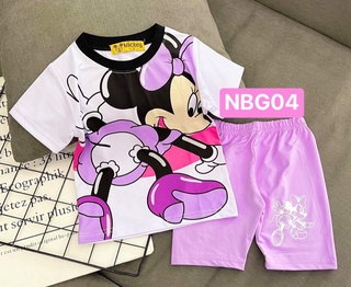 Đồ Bộ Thun Lạnh Ngố Bé Gái Xinh Yêu, Đồ bộ bé gái nhiều màu sắc cho bé từ 1 đến 8 tuổi