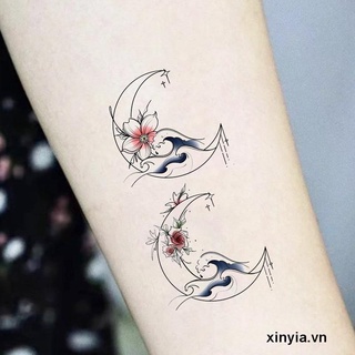🌺xinyia🌺Hình Xăm Dán Họa Tiết Hoa Bướm/Hoa Hồng Chống Thấm Nước Cho Cơ Thể