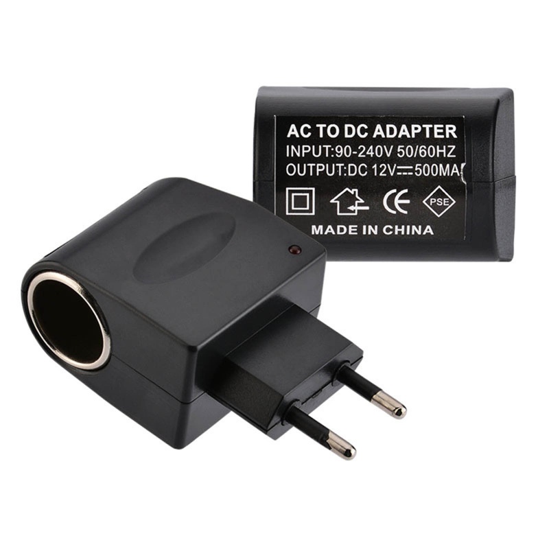 MIS AC 220V sang DC 12V Adapter Xe Bật Lửa Chuyển Đổi Ổ Cắm Điện An Toàn 6W Cắm Tường Bộ Chuyển Đổi