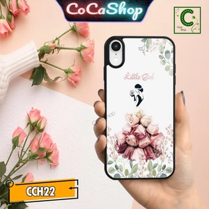 Ốp iphone in hình cực đẹp siêu bền - Cô gái quyến rũ bên đóa hồng phấn
