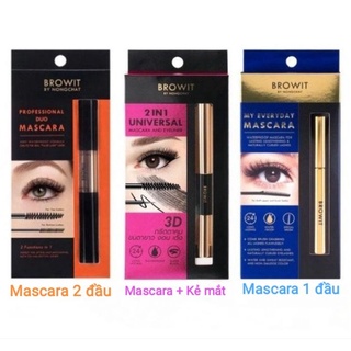 Mascara 2 Đầu NongChat Browit Thái Lan lâu trôi, làm dày, dài cong mi, chuyên dụng cho makeup