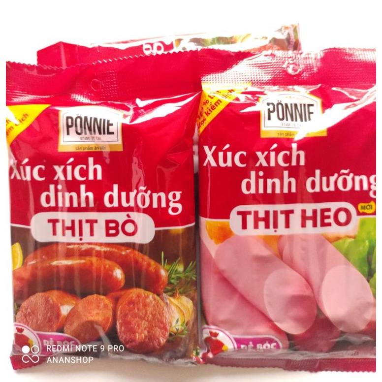 Xúc Xích Dinh Dưỡng Ponnie Vị Bò Heo Gói 175g 5 Cây X35g Shopee Việt Nam 1019