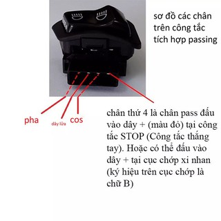 CÔNG TẮC PASSING PHA CỐT TẮT ĐÈN XE MÁY LẮP NHƯ ZIN CHO NHIỀU LOẠI XE LOẠI XỊN