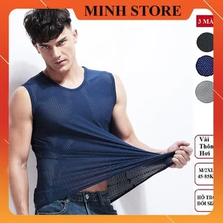 ÁO BA LỖ LƯỚI NAM THÔNG SÁT NÁCH HƠI CO DÃN 4 CHIỀU - CO VIDEO THẬT A3L01 - MINHSTORE66