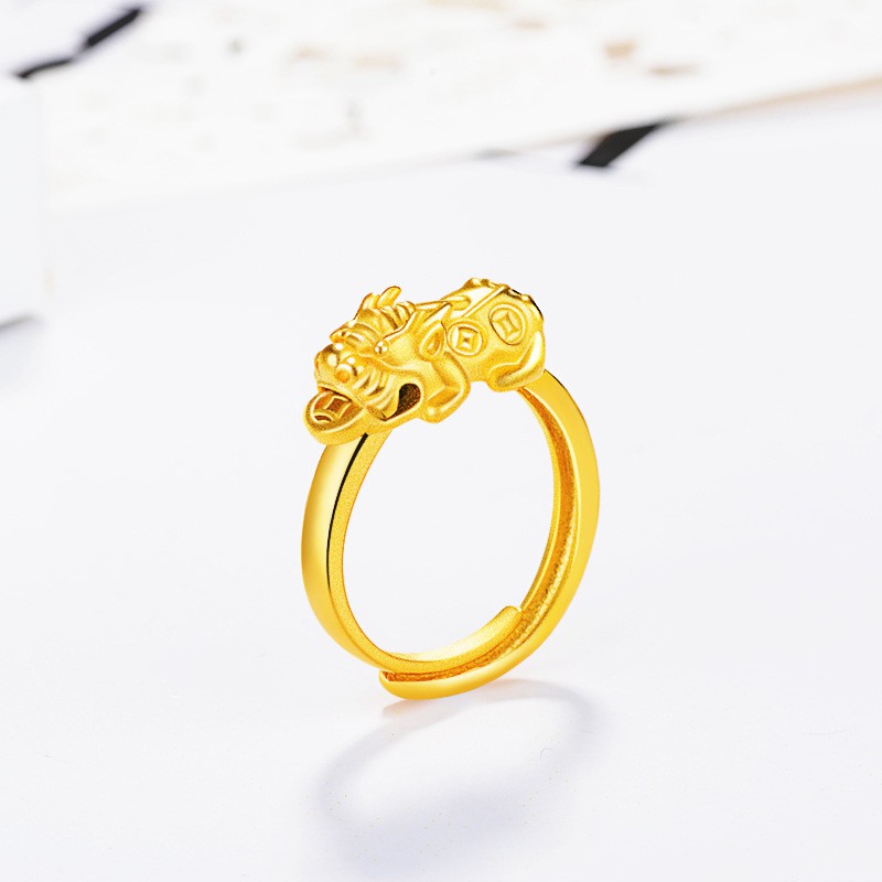 【BÁN BUÔN】Trang sức nhẫn Pixiu mạ vàng nhẫn vàng nữ nhẫn vàng