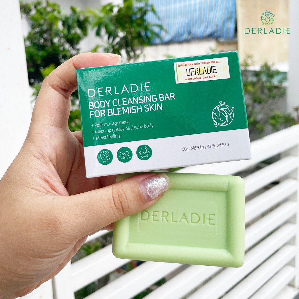 Ảnh Bộ Đôi Giảm Mụn, Mờ Thâm Body Derladie Herbal Extract Body 150Ml, Xà Phòng Derladie Body Cleansing Bar 50g 4