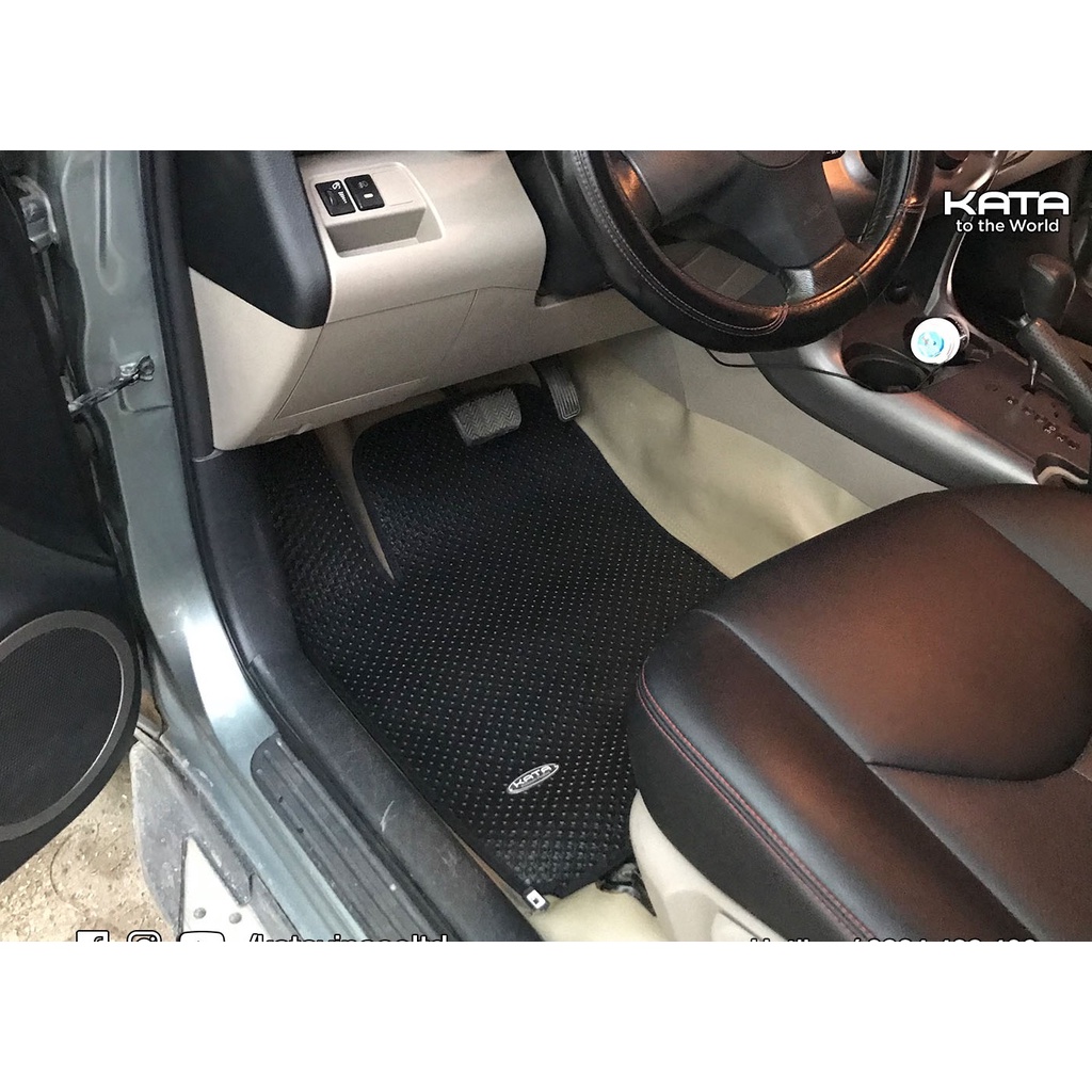 Thảm lót ô tô KATA cho xe Toyota RAV4 (2014 - 2017) - Khít với sàn, Chống trơn, Không mùi, Không ẩm mốc