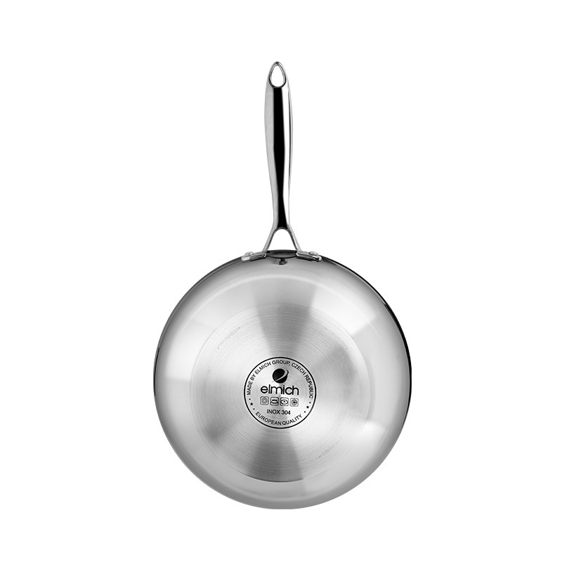 [LIFEMCMBP4 -12% đơn 250K] Chảo xào inox liền khối cao cấp 3 lớp đáy liền Elmich Trimax EL-4846OL size 26cm