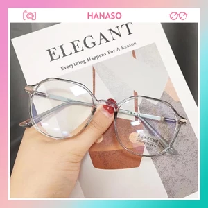Kính mắt cận hottrend nam nữ gọng đa giác chống ánh sáng xanh phong cách Hàn Quốc đẹp HANASO 052