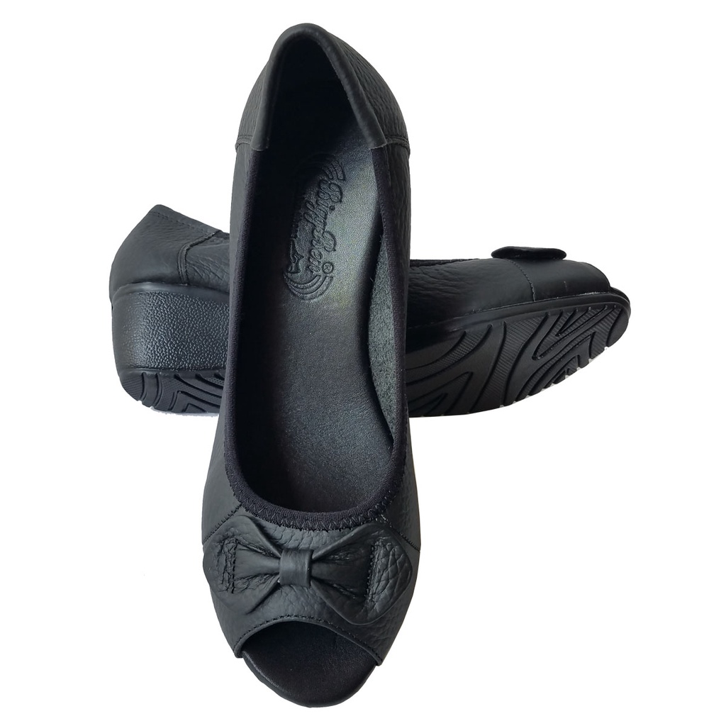 Giày Búp Bê Nữ Da Bò Thật BIGGBEN Cao 5 Phân HKD569