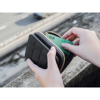 Ví Da gập đôi HAVIAS Da Bò thật Nappa khoá kéo Zipped SQUARE