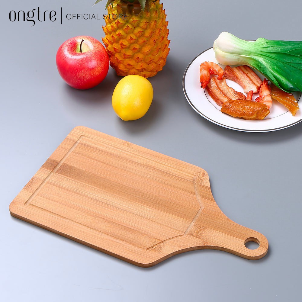 Thớt Tre Có Tay Cầm ONGTRE, Thớt Cắt Hoa Quả, Đồ Nguội, Thớt Decor Chụp Ảnh, Khay Phục Vụ Nhà Hàng, Khách Sạn, Bánh Ngọt