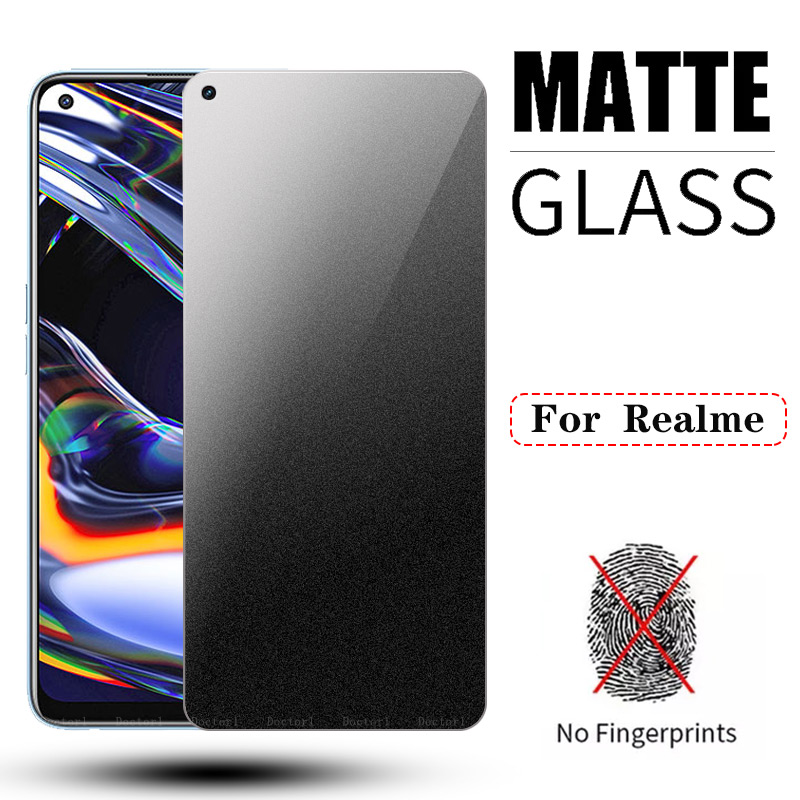 Kính cường lực mặt nhám chống bám vân tay cho Realme GT 2 GT2 9 9i 8 7 7i 6 5 3 X2 X50 Pro V15 5s 5i 6i Q XT Narzo 50i 30A 20 Pro 4G 5G 2025