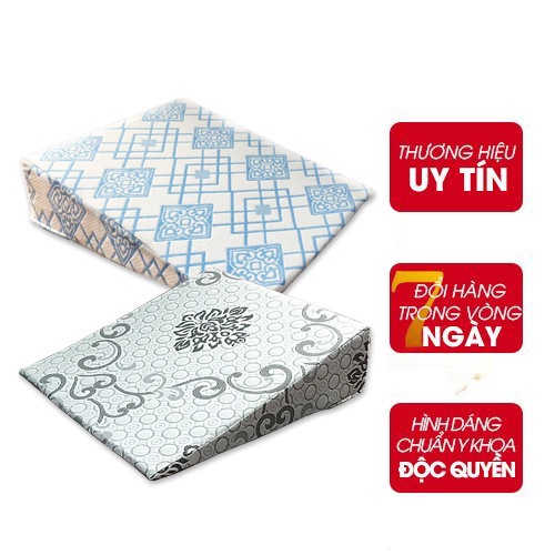 Ảnh Gối trào ngược HANAKO cao 18CM dành cho người trào ngược nặng, lâu năm, loét dạ dày, ho khan.. 1