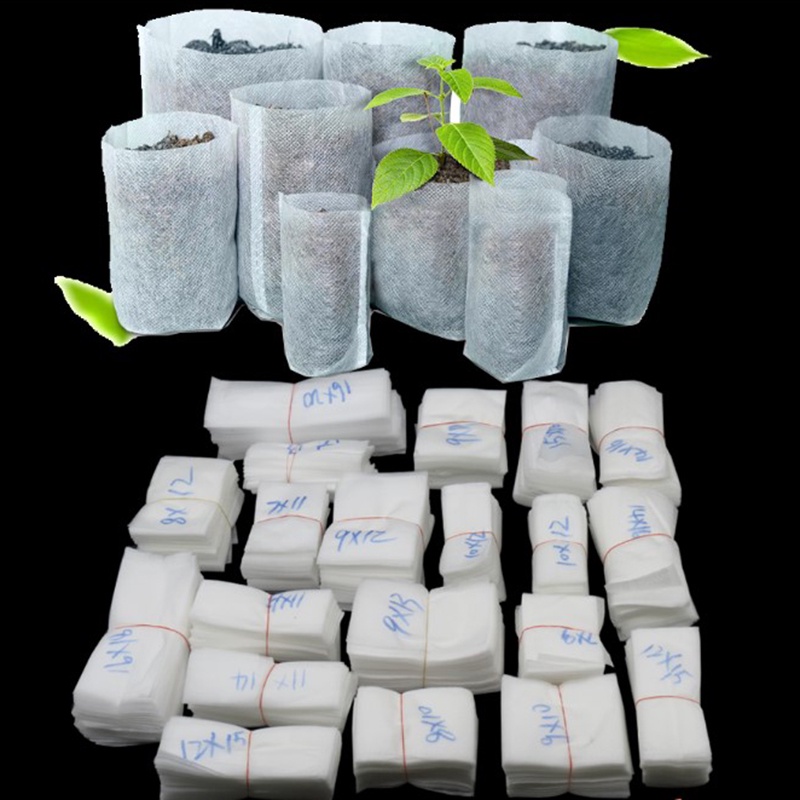 Set 100 túi vải ươm cây trồng bằng vải không dệt thân thiện với môi trường tiện lợi chất lượng cao
